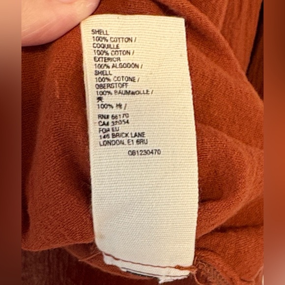 Free People flowy cotton button up blouse , sz : medium - Picture 8 of 8